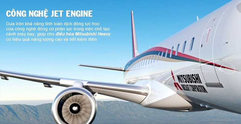 Điều hoà Mitshubishi Inverter 1 chiều 12000 BTU SRK/SRC13YXP-W5 Công nghệ Jet Engine sản sinh lưu lượng khí tỏa đều
