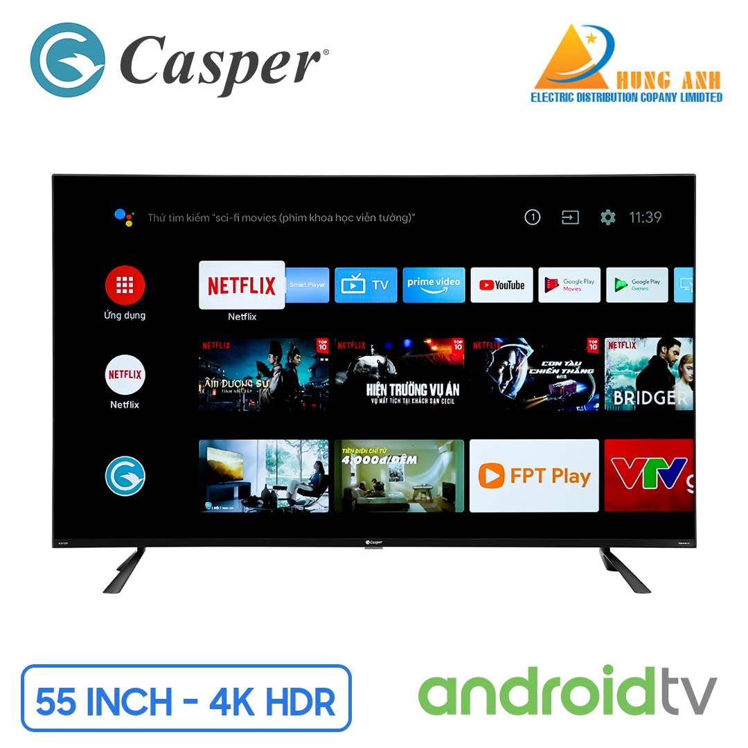 Android Tivi Casper 55 inch 55UG6100 - Điện Máy Hùng Anh