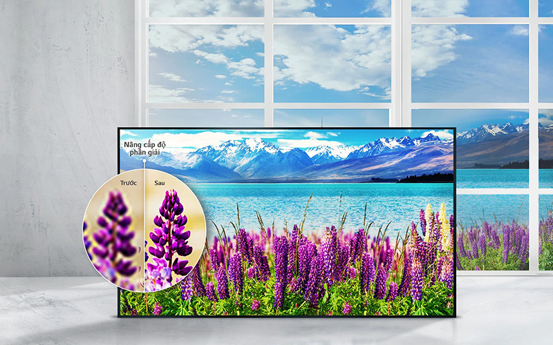 Nâng cấp độ phân giải lên chất lượng 4K Smart Tivi LG 4K 43 inch 43UJ750T